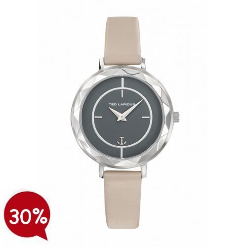 A0741AFIR ted lapidus femme cuir rosé fond gris ancre marine bijouterie pinto jussey