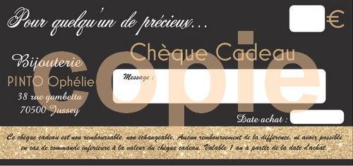 chèque cadeau