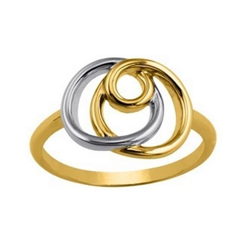 Bague plaqué or bicolor T58