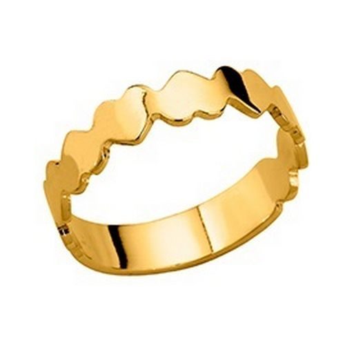 Bague plaqué or coeurs T52