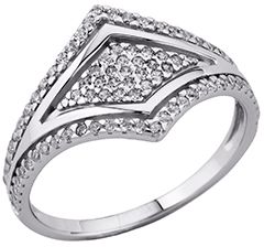 bague argent losange oxydes bijouterie pinto