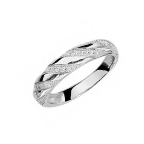 066346 Bague argent oxydes biais T50 bijouterie PINTO Ophélie Jussey Haute-Saône