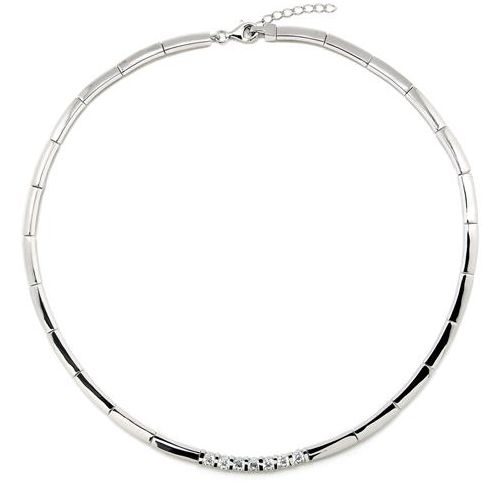 14206C collier argent articulé 7oxydes. Collection haut de gamme en argent LINE (Espagne)