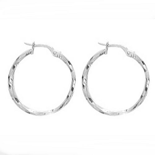 xcre18G Boucles d'oreilles or 9k 375/1000 or Gris torsadées bijouterie PINTO Ophélie Jussey Haute-Saône