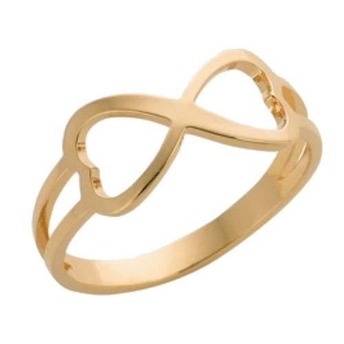 bijouterie pinto jussey 7025347 Bague plaqué or infini cœur T50