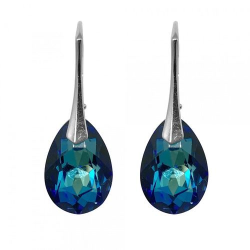 bijouterie pinto jussey dokatebbl Boucles d'oreille argent et cristal de Swarovski bleu