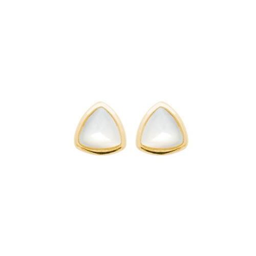 bijouterie pinto jussey 2582604 Boucles d'oreille plaqué or triangle nacre