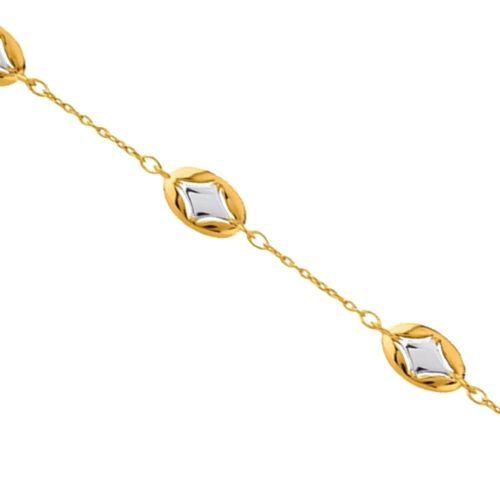 bijouterie pinto jussey 70293540 Bracelet plaqué or rond bicolor