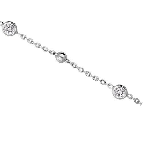 bijouterie pinto jussey 059146 021350w Bracelet argent oxyde et boule