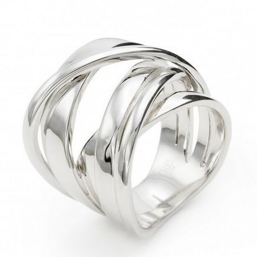Bague argent tout métal croisé T60