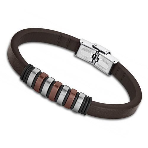 bijouterie pinto jussey 059146 ls1827/2/3 Bracelet acier homme Lotus marron