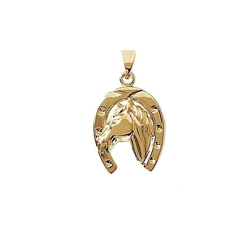 2481033 Pendentif enfant plaqué or fer et tête cheval