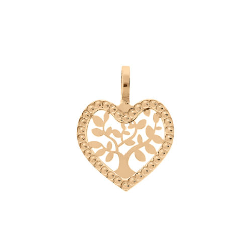 bijouterie pinto jussey 973969 Pendentif enfant plaqué or cœur arbre de vie
