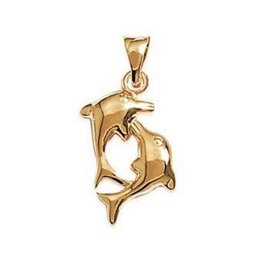 bijouterie pinto jussey Pendentif enfant plaqué or dauphins