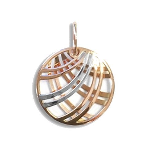 bijouterie pinto jussey xpa143 Pendentif Or 9k rond rosé