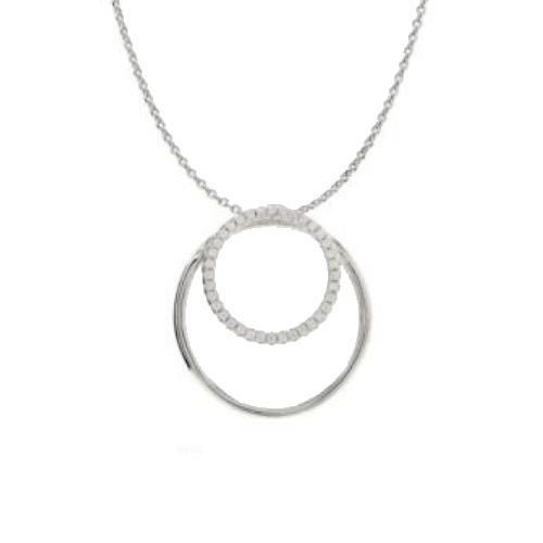 18058-pe Collier argent LineA cercles haute de gamme