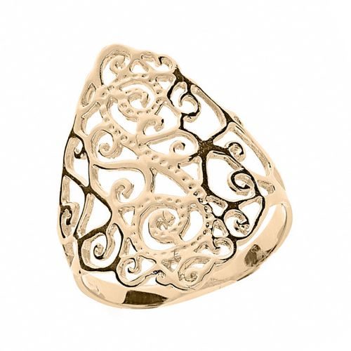 960621 Bague plaqué or filigrane T56