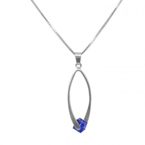 bijouterie pinto jussey co-carin-206 Collier argent et cristal Carine