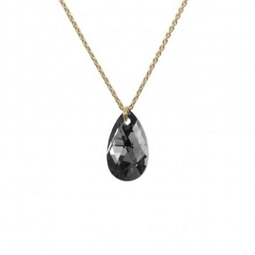 bijouterie pinto jussey Collier Plaqué or et cristal Mini Larme