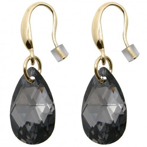 bijouterie pinto jussey Boucles d'oreille Plaqué or et cristal Mini Larme
