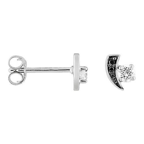 bijouterie pinto jussey ASWW82NZ Boucles d'oreille argent noir et oxyde