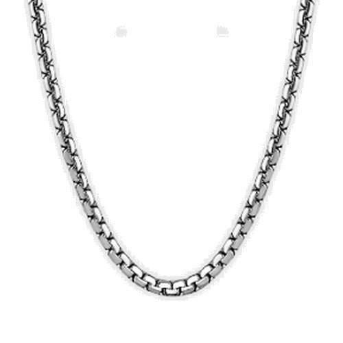 LS1682-1/3 Collier acier homme Lotus haricot