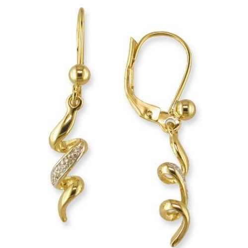 15242690 Boucles d'oreille plaqué or tourbillon