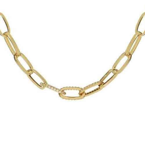 Collier argent doré LineA 18686-G-C