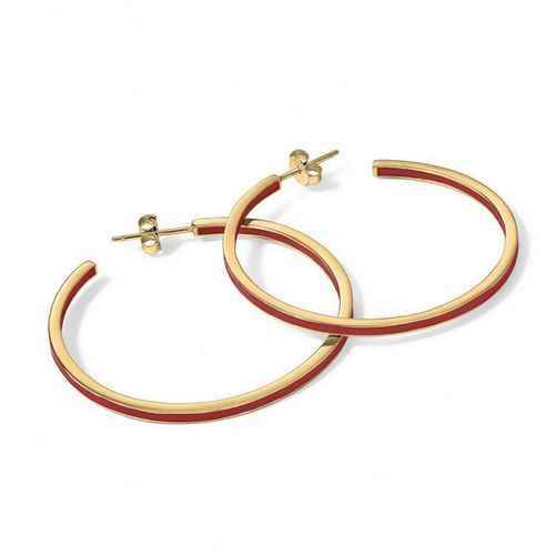 18698-R-A Boucles d'oreille LineA argent doré rouge