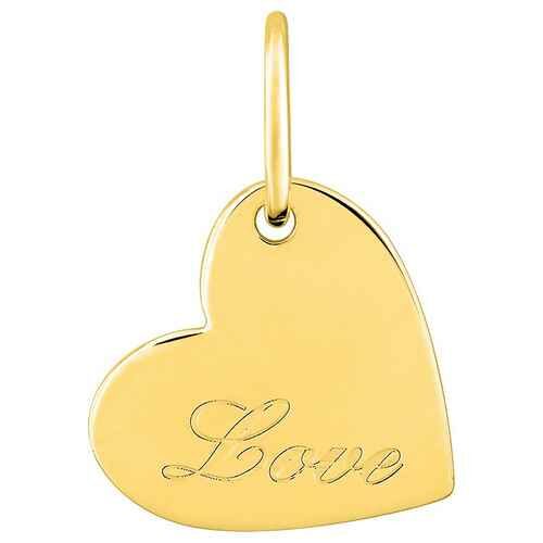 Bijouterie PINTO à Jussey en Haute-Saône Pendentif plaqué or cœur love 136380
