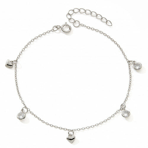 Bracelet argent cœur C2781