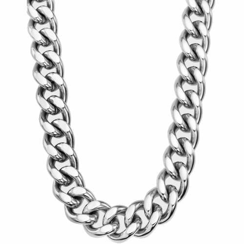 Bijouterie PINTO à Jussey en Haute-Saône LS2191-1-1 Collier acier homme Lotus gourmette
