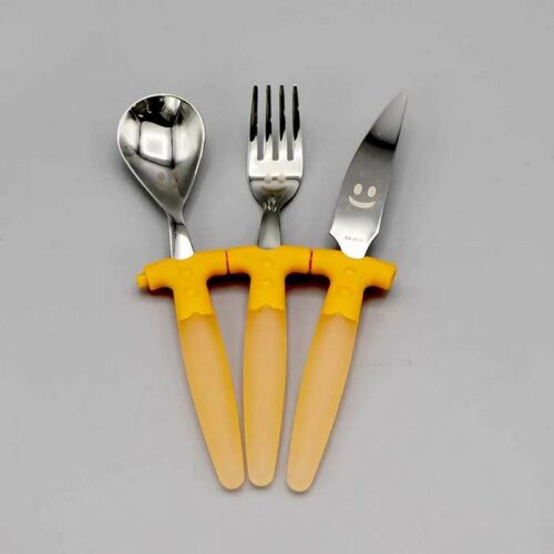 Couverts enfant inox orange