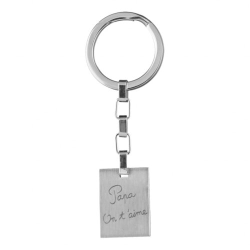 Porte clef acier "Papa je t'aime"