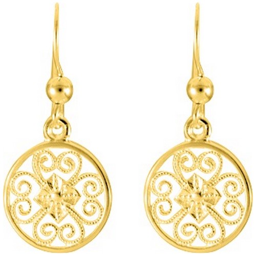 Boucles d'oreille plaqué or 135193 Bijouterie pinto Jussey haute-saone