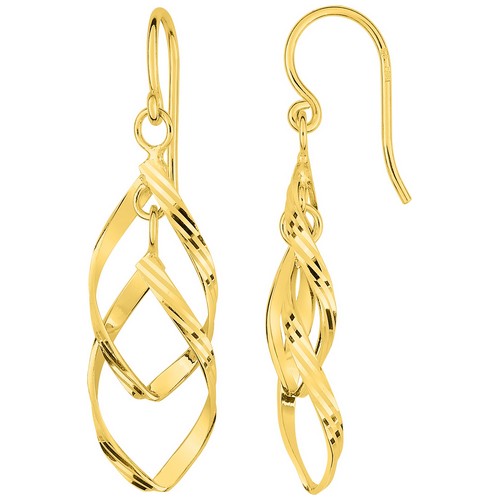 Boucles d'oreille plaqué or 135315 Bijouterie pinto Jussey haute-saone