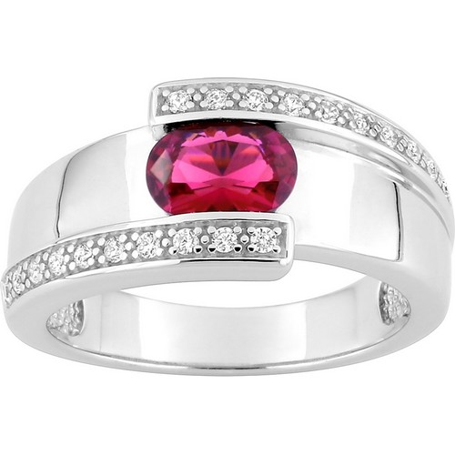 Bague argent 337958.3 rouge