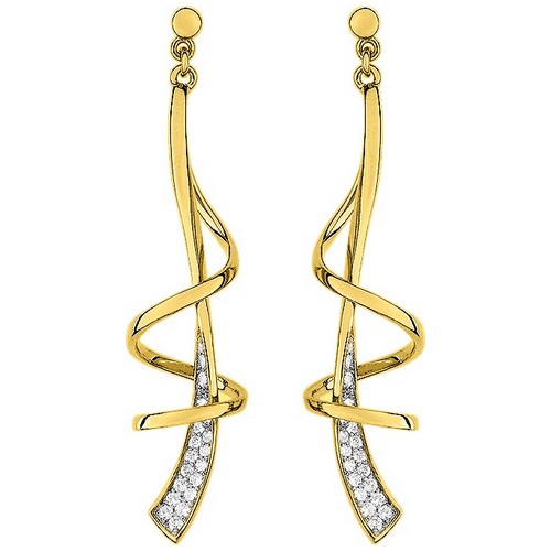 Boucles d'oreille plaqué or BSWF01Z Bijouterie pinto Jussey haute-saone