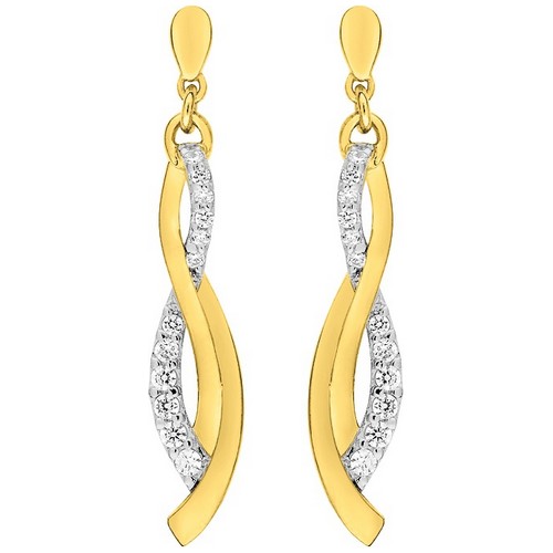 Boucles d'oreille plaqué or BSWH95Z Bijouterie pinto Jussey haute-saone