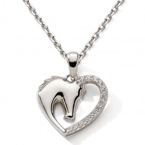 Collier argent cheval C2483