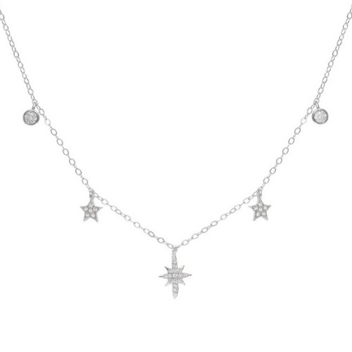 Collier argent LineA étoiles 18978-W-C