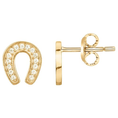 Boucles d'oreille plaqué or fer a cheval 66400034