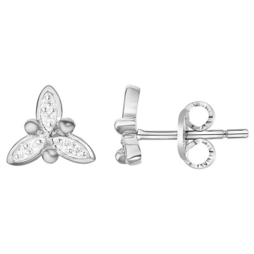 Bijouterie pinto Jussey haute saone Boucles d'oreille Argent 70400350 non pendantes 3 pierres navettes