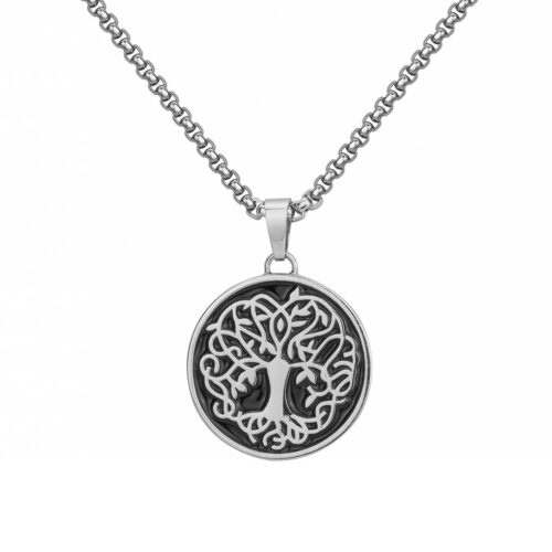 Collier Homme acier arbre vie 750217