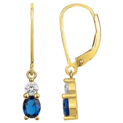 Boucles d'oreille plaqué or bleu 76400178