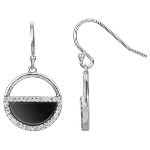 Boucles d'oreille argent céramique 1-42-0114-N Bijouterie pinto à jussey