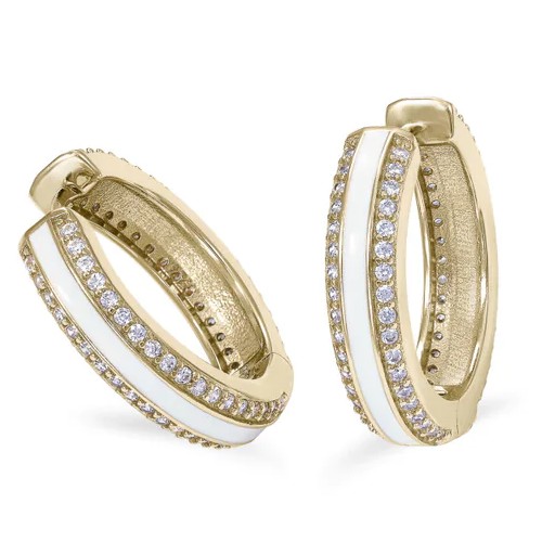 Bijouterie pinto à jussey Boucles d'oreille argent doré créole LineA 18796