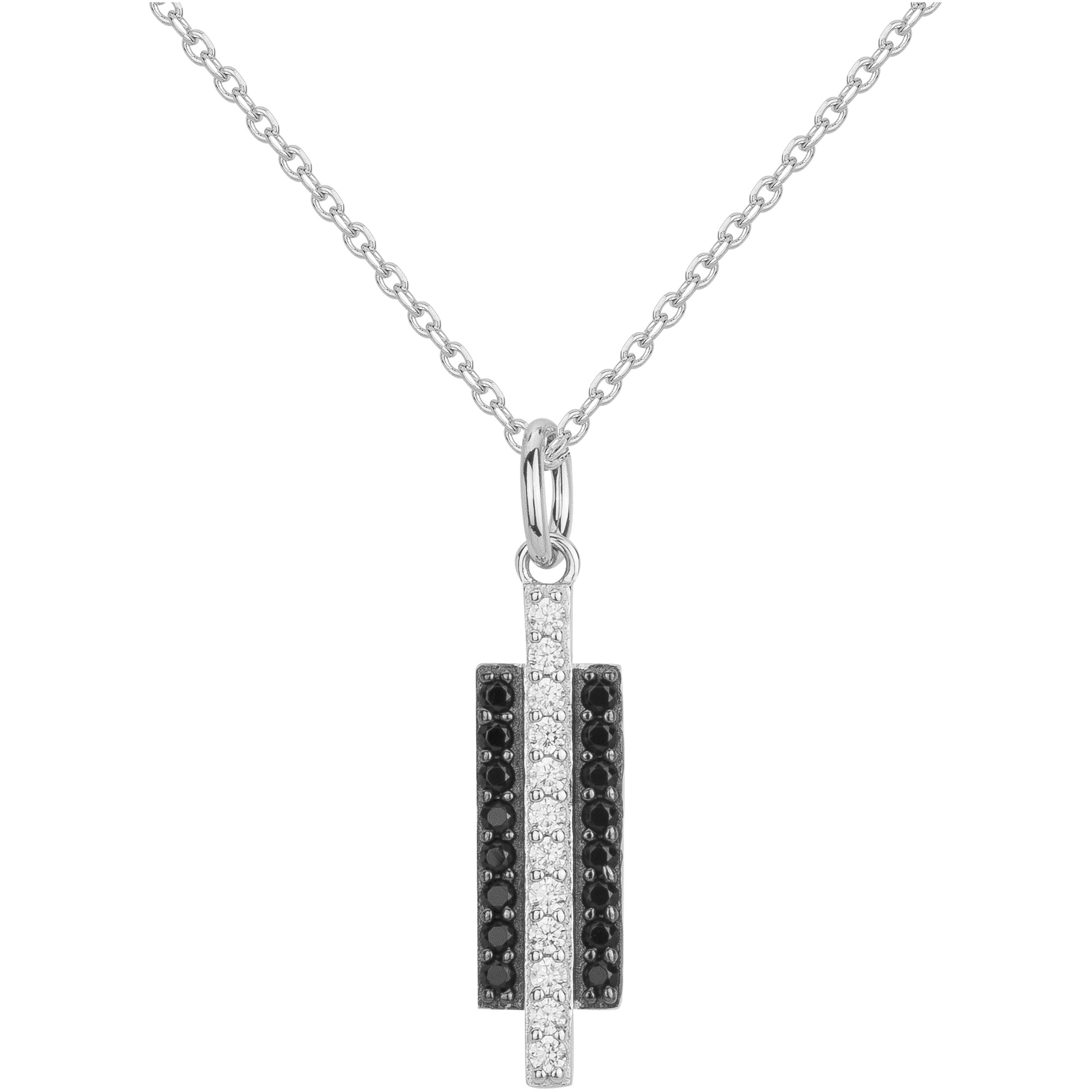 Collier argent Noir & Blanc 70700928 Bijouterie pinto à jussey