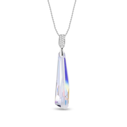 Collier Spark Icicle A0514AB blanc reflet arc en ciel multicolore bijouterie PINTO à JUSEY en Haute-Saône.