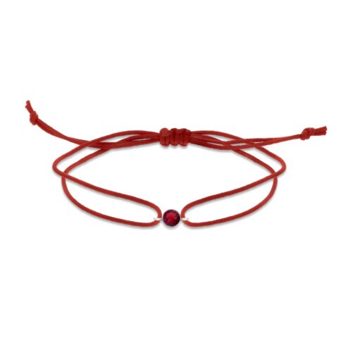 Bracelet Spark A0521 cristal Swarovski et cordon rouge, réglable nœud coulant femme et ado. bijouterie PINTO à JUSEY en Haute-Saône.